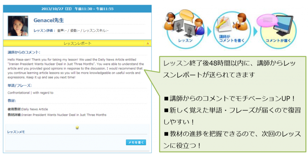 終了後のコメント